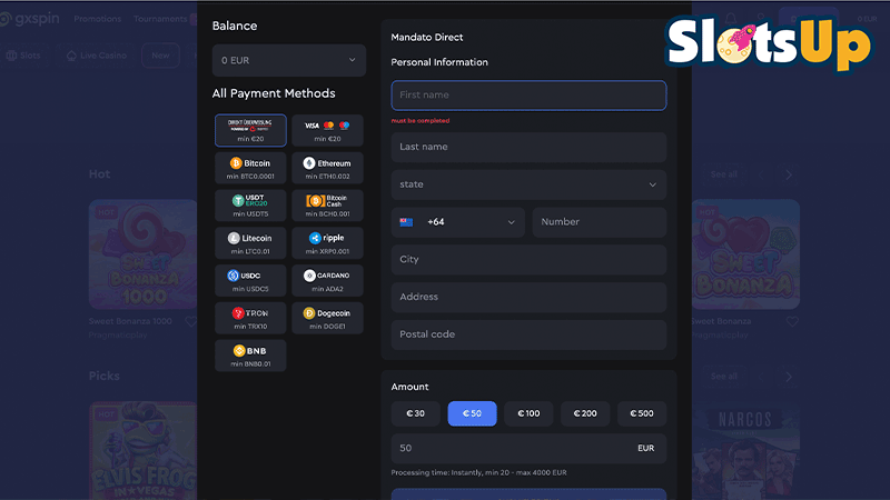 Conectare Gxspin