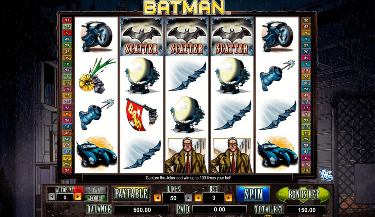 Batman and robin slot game