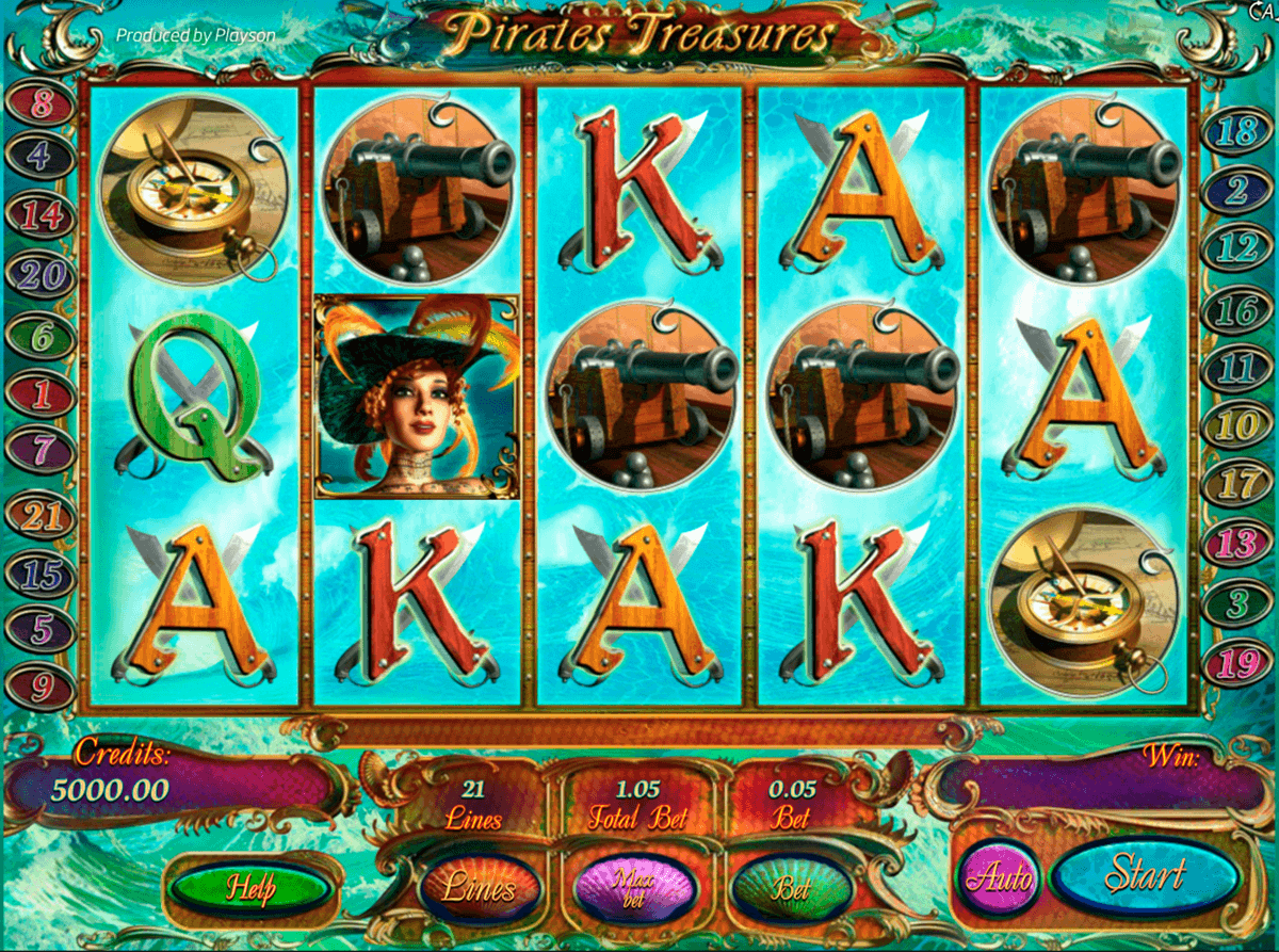 Pirates Treasures Deluxe Slot Machine Online ᐈ Playson Casino Slots